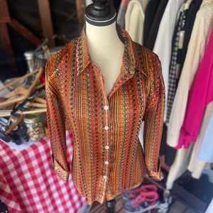 Vintage Alberto Makali Blouse. Size Small.